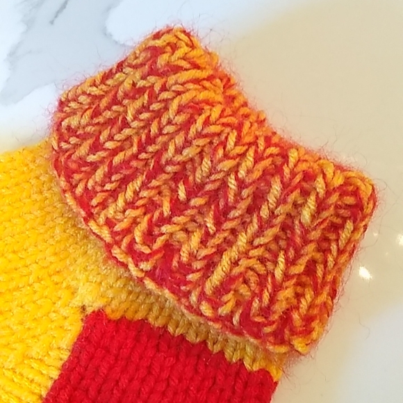 Handknitted Slippers/House Socks, Size X-Large - Picture 4 of 4